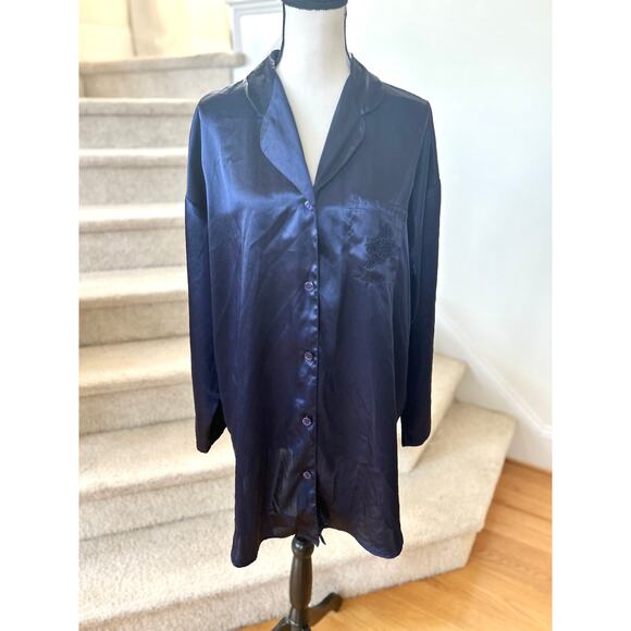 Victoria's Secret | Intimates & Sleepwear | Victoria Secret Navy Satin ...